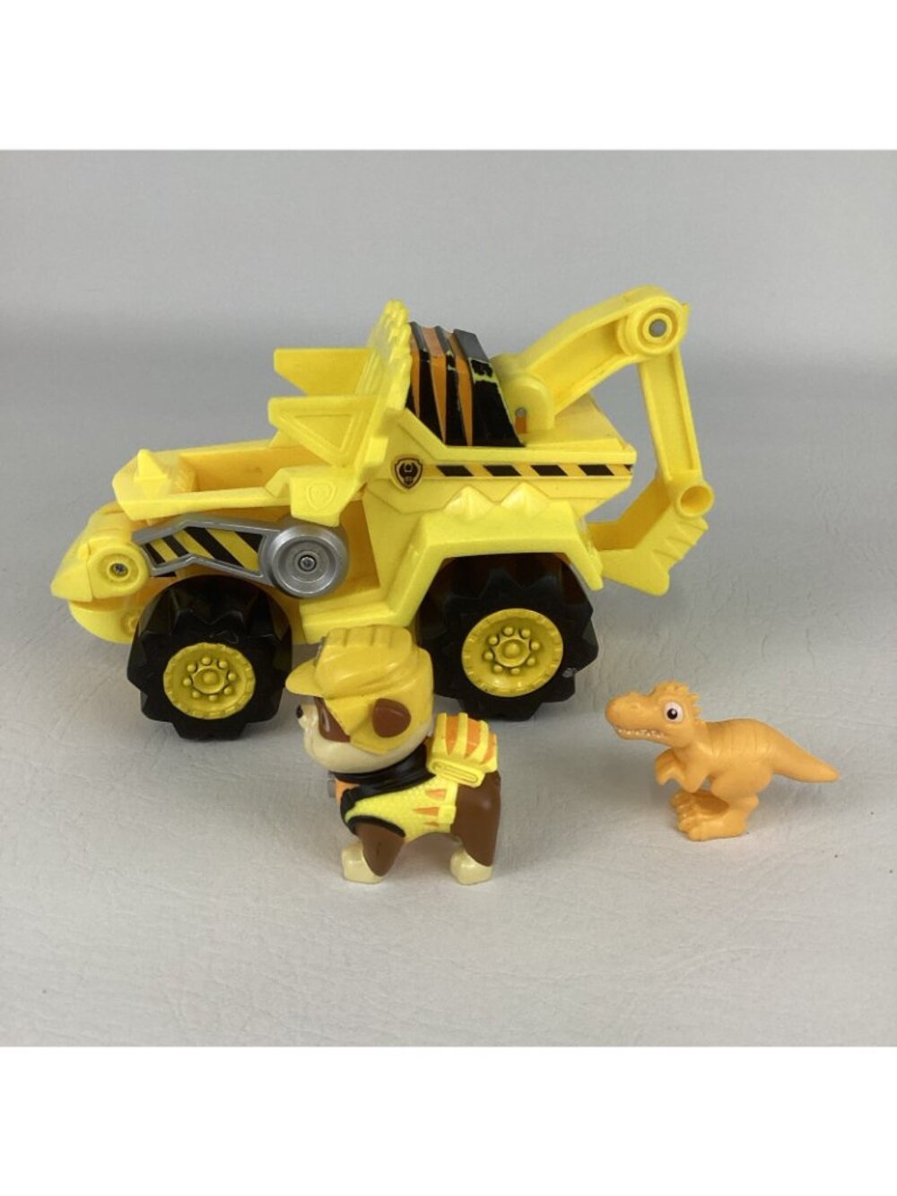 Paw Patrol Dino Rescue Rubble with Figure Bulldozer Construction Vehicle Toy Lot - Picture 4 of 6